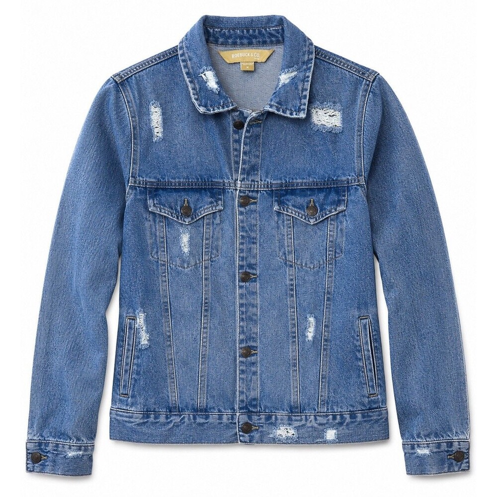 Roebuck & Co Vintage Women’s Distressed Long Sleeve Denim Jacket Size Medium